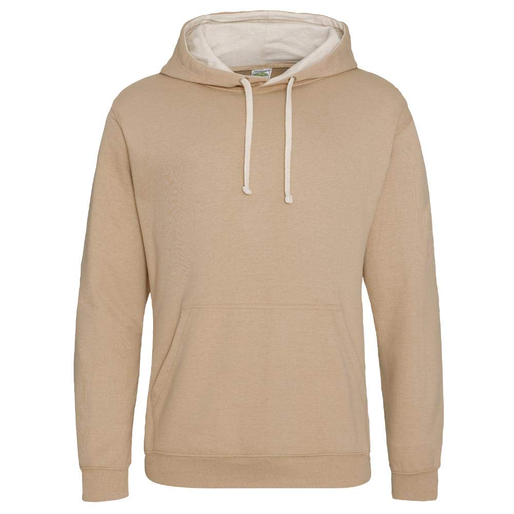 Just Hoods Damen Varsity Hoodie Hoodie, Desert Sand/Vanilla Milchshake, S