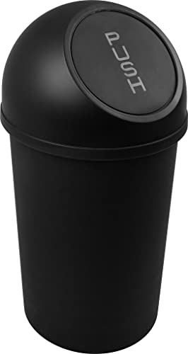 Helit H2401195 - Push-Abfallbehälter "the flip" 13L, schwarz