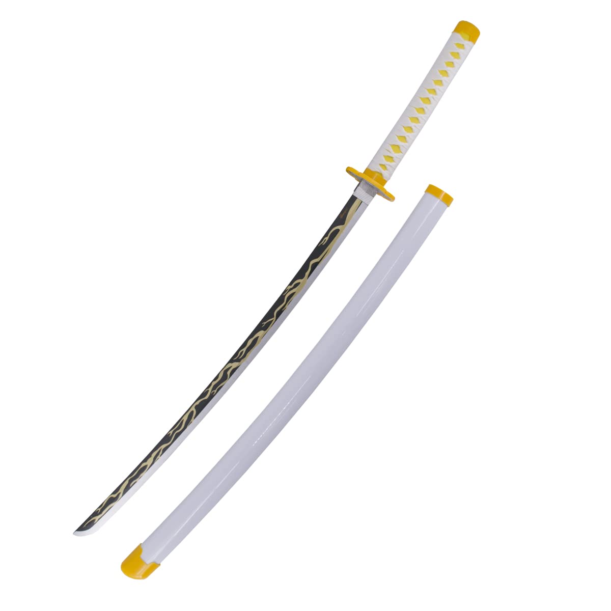 AMONT – Replik des Japanischen Katana aus Bambus – Agatsuma Zenitsu-Modell – Demon Slayer-Serie – 105 cm