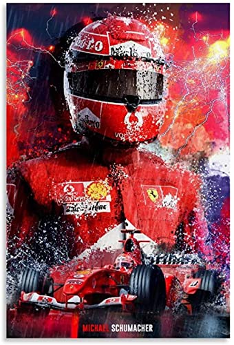 5D Diamant Painting Set FüR Erwachsene Und Kinder Michael Schumacher F1 und Picture Modern DIY Diamond Painting Kristall Strass Diamant Stickerei GemäLde 23.6"x35.4"(60x90cm) Kein Rahmen