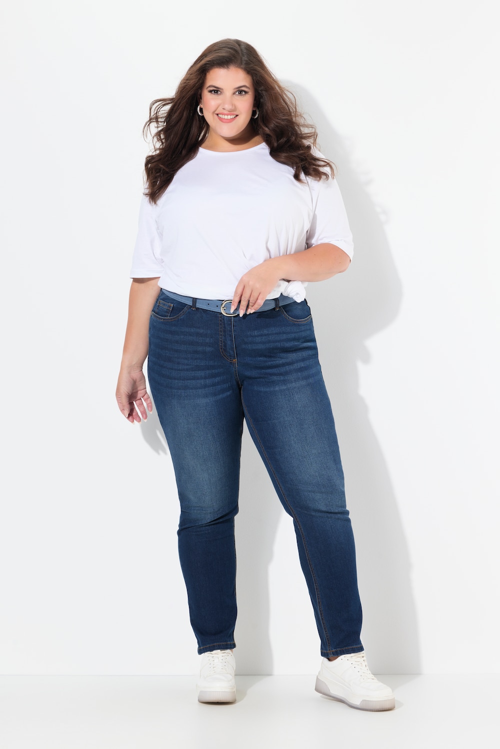 Große Größen Jeans Sammy, Damen, blau, Größe: 124, Baumwolle/Polyester/Viskose, Ulla Popken