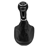 Auto Schaltknauf Für Seat Für Leon II Für Toledo III Für Altea XL 2005-2012 5/6 Gang Schaltknauf PU Leder Gamasche Boot Abdeckung Fall Shifter Hebel Stick Auto Getriebekopf (Color : 6 Speed Gear case