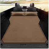 JHYGBKYHGG Auto aufblasbare Matratze für Mitsubishi Pajero 2008-2011, Tragbares aufblasbares Bett Camping Luftmatratze Reisematte Kofferraum Luftbett Kissen,C/Brown