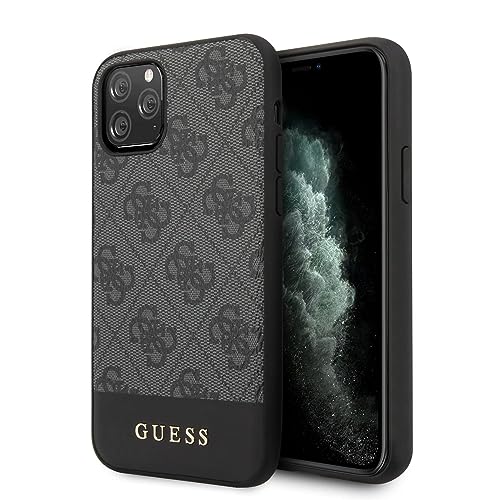 Guess Hülle Glitter 4G Stripe Collection für iPhone 11 Pro, grau