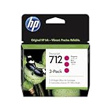 HP 712 3er-Pack Magenta 29 ml Original Druckerpatrone (3ED78A) mit originaler HP Tinte, für DesignJet T650, T630, T250, T230 & Großformatdrucker der Studio-Serie sowie den HP 713 DesignJet Druckkopf