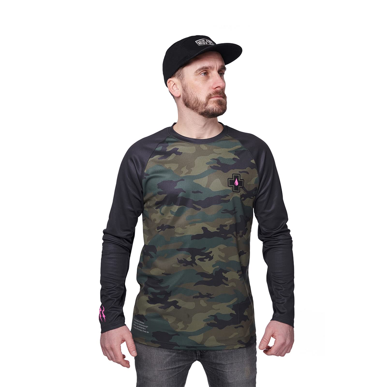 Muc-Off Herren Jersey Premium Riders Long Sleeve, Camo, XL, MU-JER-2020