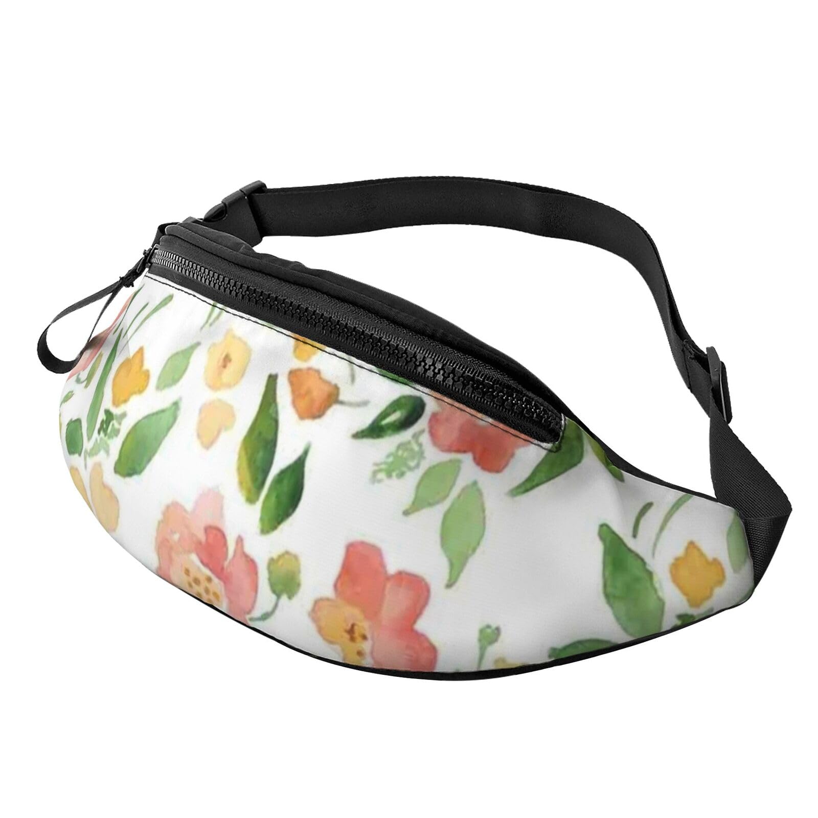 HSJFS Modische Hüfttasche mit Sonnenuntergang-Handflächen-Druck, verstellbarer Gürtel, lässige Brusttasche, Blume und Vogel, Einheitsgröße