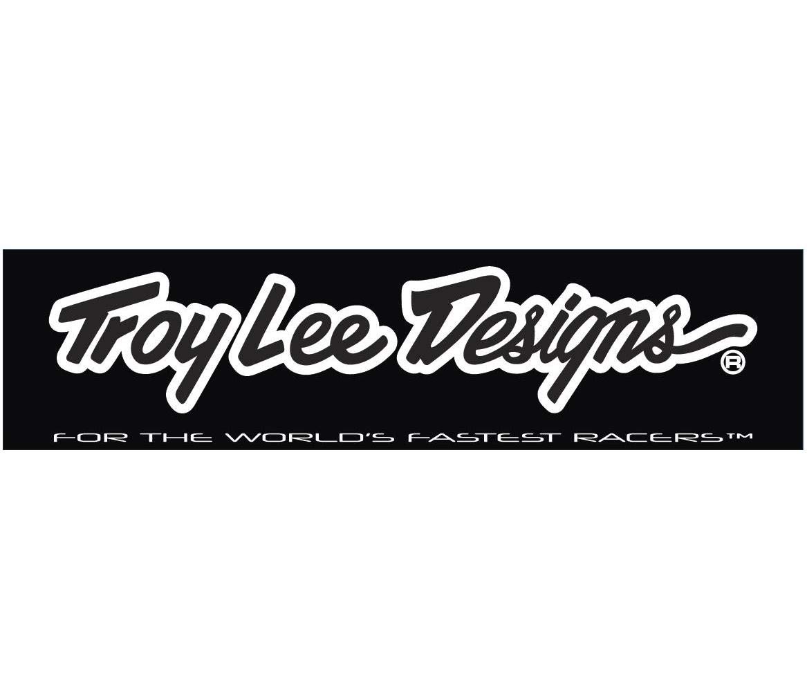 Troy Lee Designs TLD Signature-Banner, Schwarz/Weiß, 30,5 x 7,6 cm