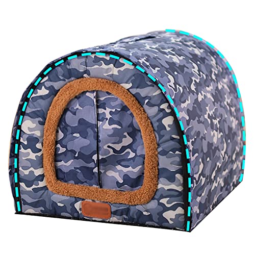 Outdoor Katzenhaus mit Vorhang, Katzenhaus Outdoor Winterfest, Hundehütte Outdoor Winterfest, Hundehütten for Große Hunde Draußen, 600D Oxford Tuch ( Color : 7 , Size : XXL )