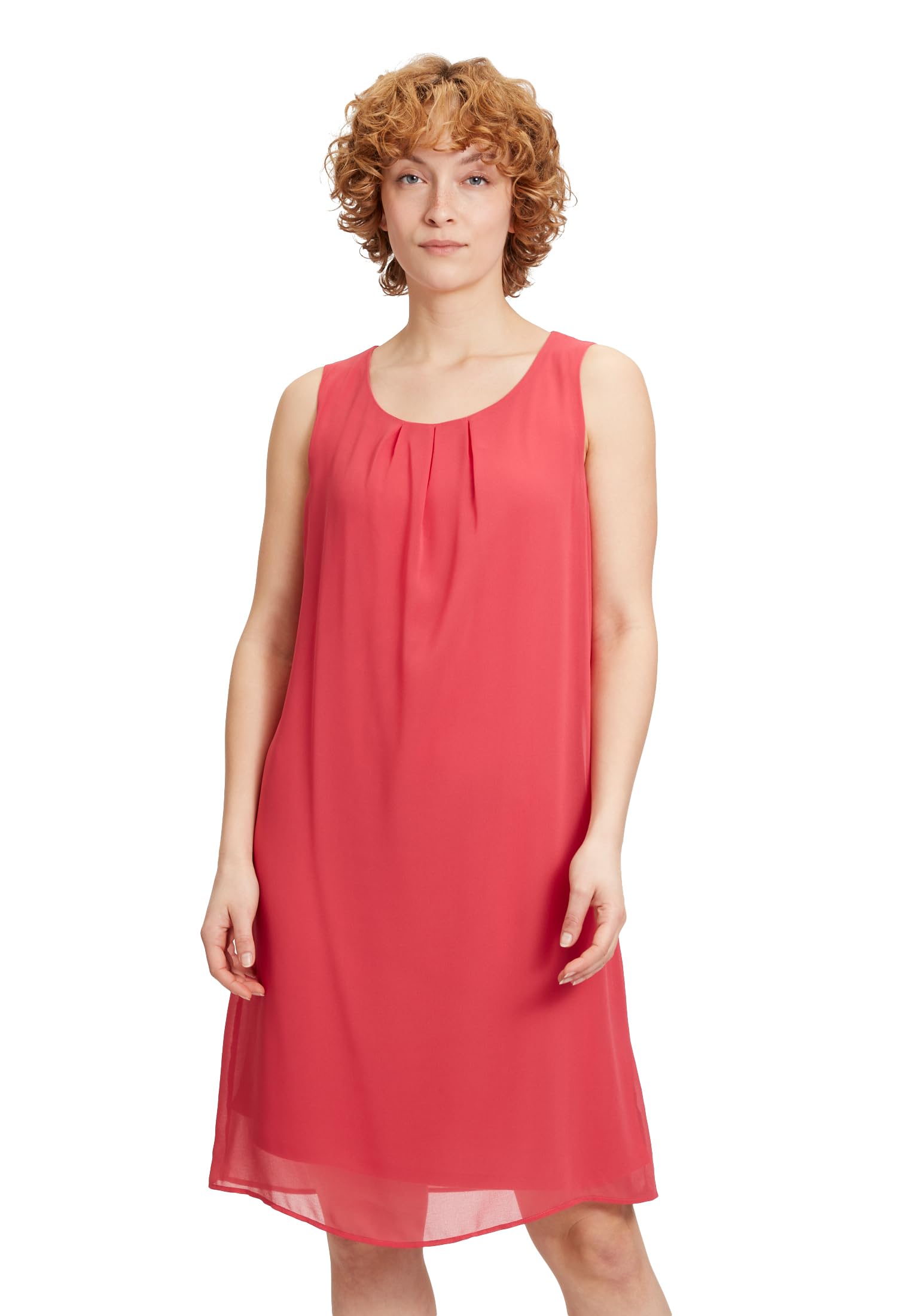 Cartoon Damen Sommerkleid ohne Arm Claret Red,38