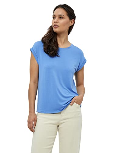 Peppercorn Rosalinda Malucca Cap Ärmel T-Shirt | Tshirt Damen In Blau | Frühling Bluse Damen | Größe Xs