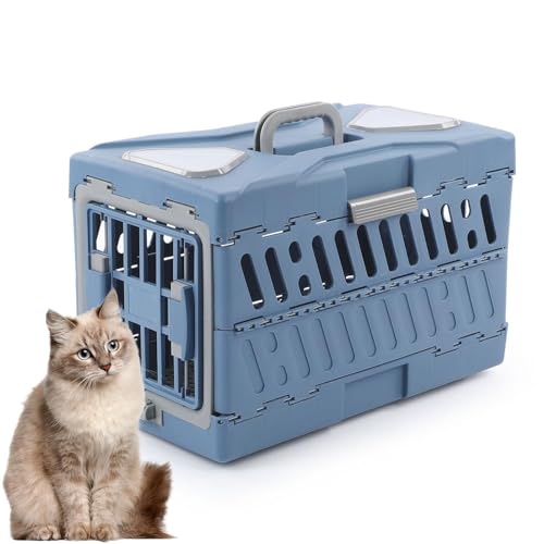 Transportbox für Haustiere, tragbarer Hundeträger | Transportbox für Haustiere für Reisen | Luftträger für Haustiere mit Griff oben für den c