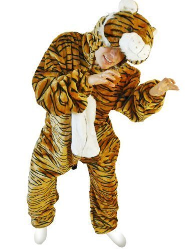 Tiger-Kostüm, F14 Gr. M, Fasnachts-Kostüme Tier-Kostüme, Tiger-Faschingskostüm, für Fasching Karneval Fasnacht, Karnevals-Kostüme, Faschings-Kostüme, Geburtstags-Geschenk Erwachsene