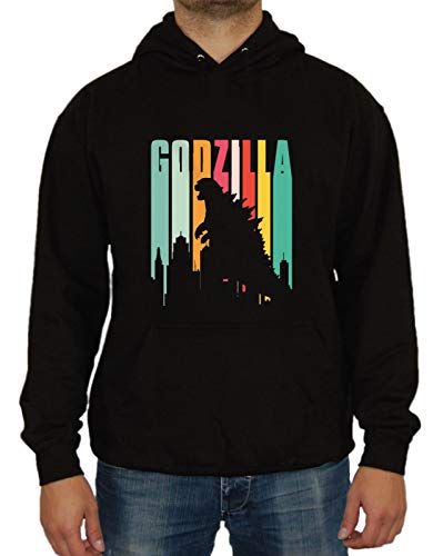 Artshirt Factory Godzilla City Kapu, Farbe: Schwarz, Größe: L