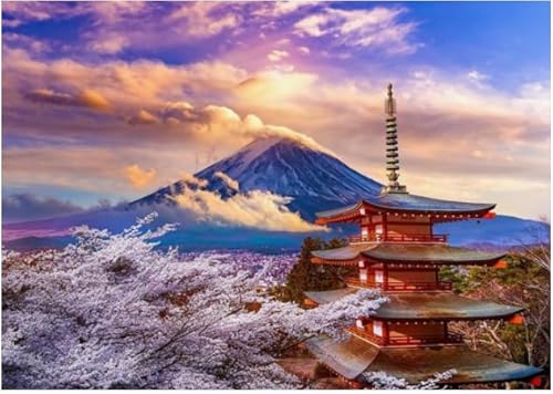 HfmQuisutron Jigsaw Puzzles 1000 Stücke Assembling Bild japanische Landschaft Malerei für Erwachsene Spiele Lernspielzeug Qd63Kz