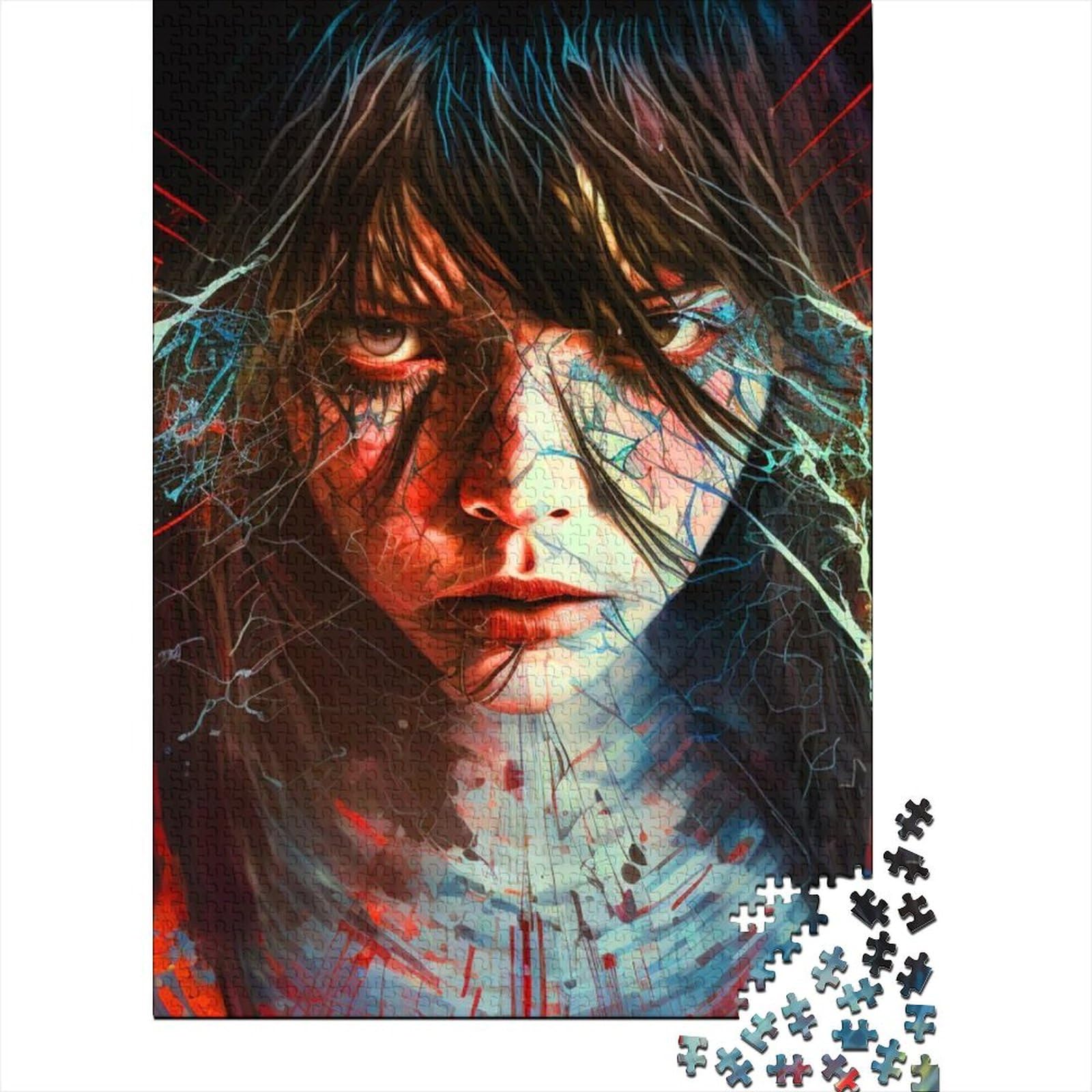 Pain Scratches Puzzle für Erwachsene, 1000 Teile, Puzzle für Erwachsene Teenager, Puzzle für Erwachsene, Lernspiel, Herausforderungsspielzeug, 75 x 50 cm