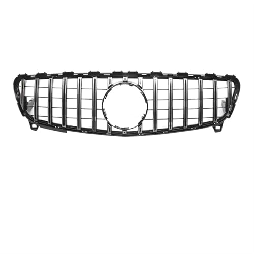 Frontgrills Für Benz A-KLASSE W176 2013-2018 A180 A200 A250 GTR Diamant Stil Auto Vorderen Stoßfänger Gitter Haube Mesh Front Bumper Grille(16-18 GT Silver)