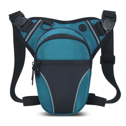 MEELYHOME Wasserdichte Beintasche, Outdoor-Wandern, Hüfttasche für Herren, Damen, Motorrad, Radfahren, mehrere Taschen, grün, As shown in the picture (error 1-3cm)