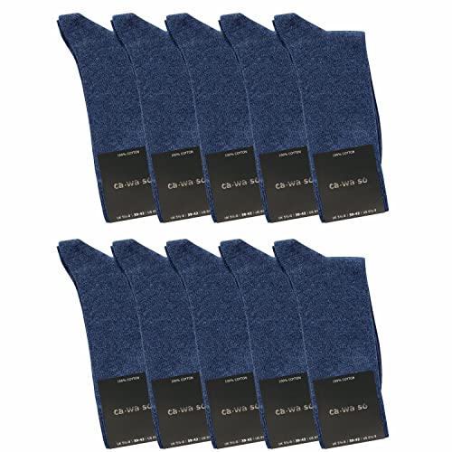 ca·wa·so Herren Socken aus 100% Baumwolle (10er-Pack) (47-50, jeans)