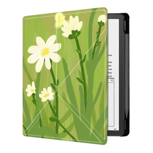 Case for 10.2-Inch Introducing Kindle Scribe 2022 Release Slim Leather Protective Cover with Foldable Stand Auto Sleep/Wake with Pen Holder - Flowers and Butterfly