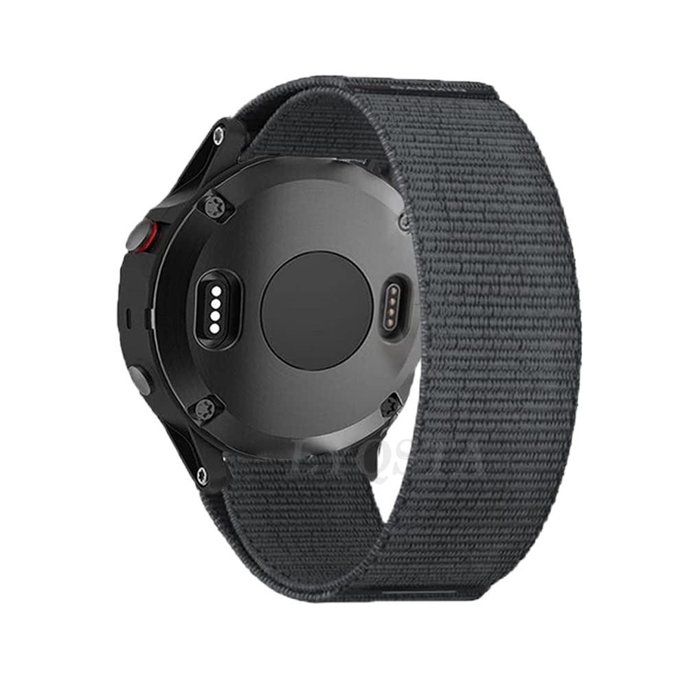 IOTUP 26 x 22 mm Nylon-Uhrenarmband mit Klettverschluss für Garmin Fenix 7 7X Tactix 7 Pro 6X 6 Pro 5X 5 Plus 3HR MK2 Watch Easyfit Armband, 26mm Tactix 7 Pro, Achat