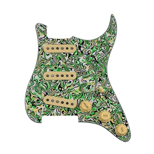 Geladenes Gitarren-Pickguard Pickups Gitarre Alnico 5 Pickups SSS. Single Coils Pickups geladene Pickguard (Color : 19)