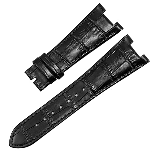 BANDKIT Uhrenarmband aus echtem Leder für Patek Philippe 5711 5712G Nautilus Uhren Herren und Damen, spezielle Kerbe, 25 mm x 12 mm Uhrenarmband, 25-12mm, Achat