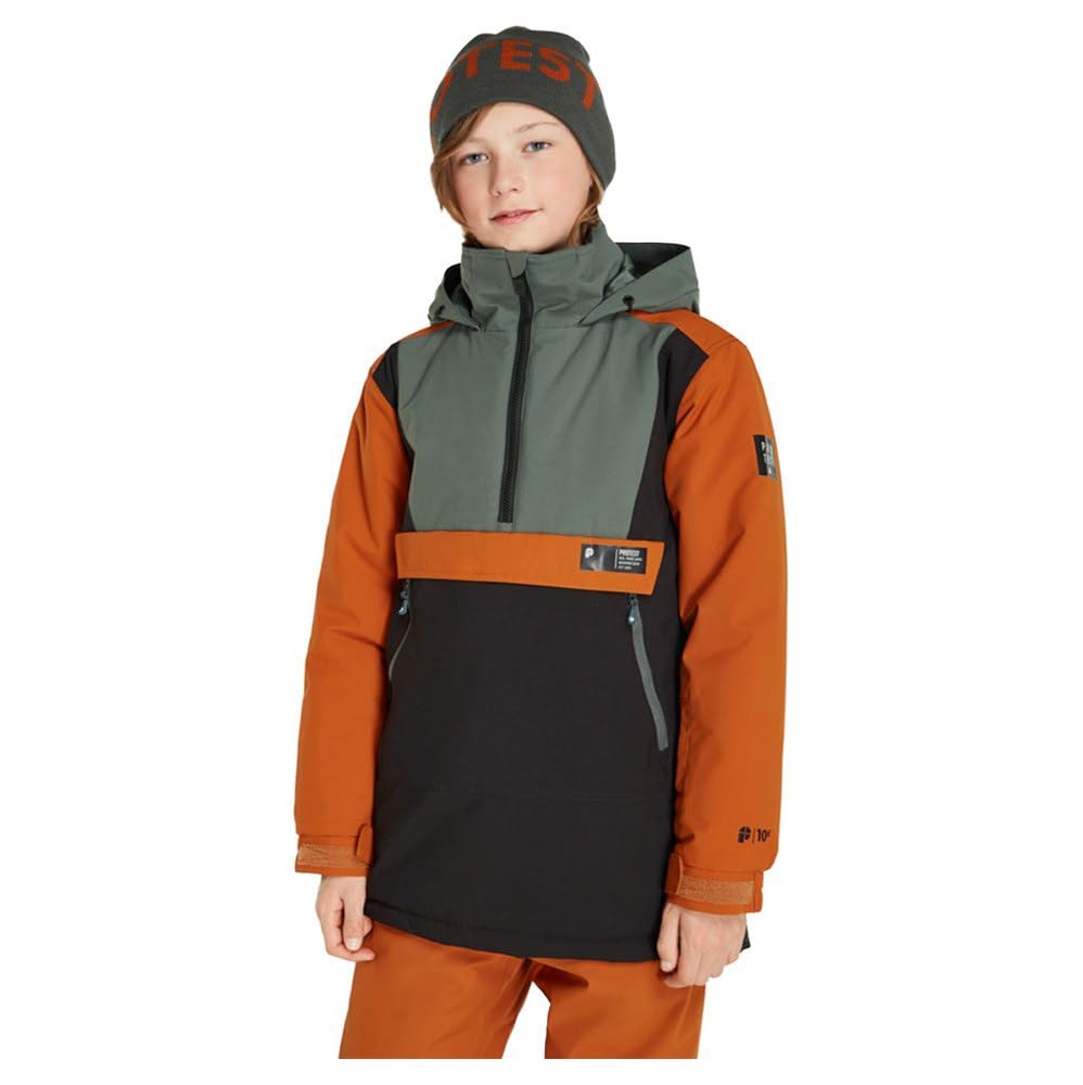 Protest Jungen Anorak PRTISAACT JR 10K Wasserdicht Und Atmungsaktiv PFC-Frei Huntergreen 176