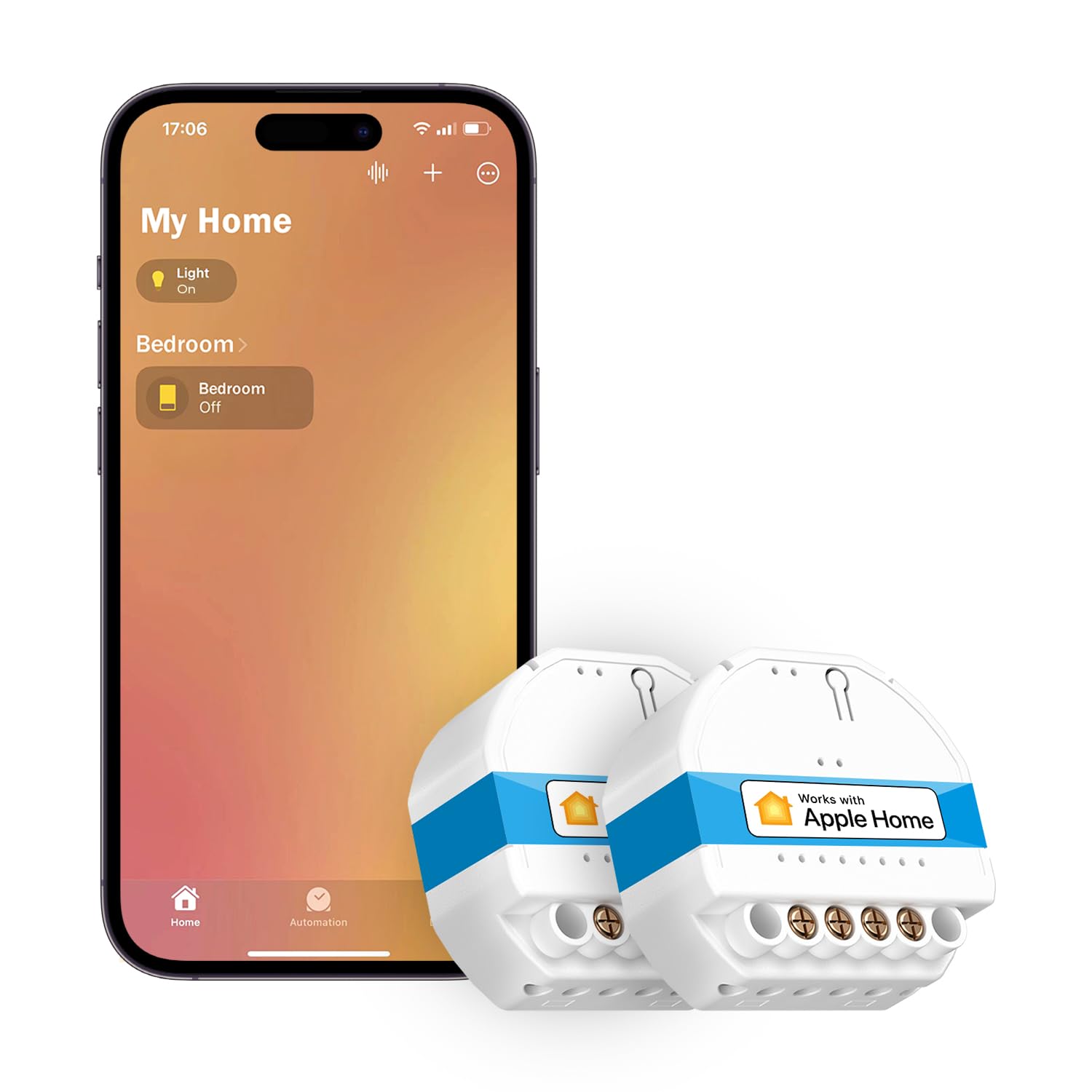 Meross WiFi Relais WLAN Schalter funktioniert Apple HomeKit, Relais Modul, für smart home DIY Auf-/Unterputz, arbeiten mit Alexa und Google, 2,4-GHz, 2 pcs