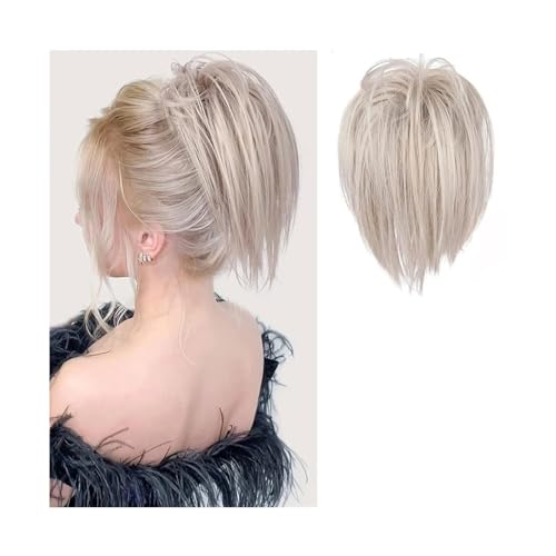 Brötchen Haarteil Messy Bun Haarteil, Krallenclip, Messy Hair Buns Extensions, Tousled Updo, gewellte, lockige Haarteile for Frauen, Krallenclip, Pferdeschwanz-Dutt Brötchen Haarteil(AS01-503)