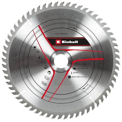 kwb by Einhell HM-Sägeblatt (Ø 250 x 30 mm, 60 Zähne, passend für diverse Einhell Tischkreissägen, Zug-Kapp-Gehrungssägen und Kapp-Gehrungssägen)