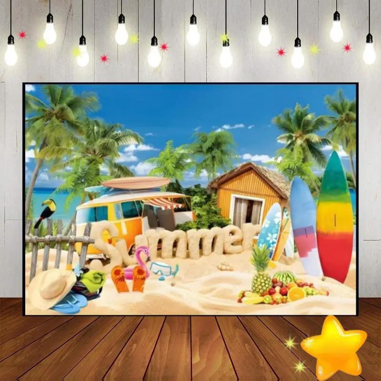 Sommer hawaiianisch Pool Strand tropisch surfen Reise kaust Hintergrund Banner Fotografie Dekoration Dekoration 240X180cm