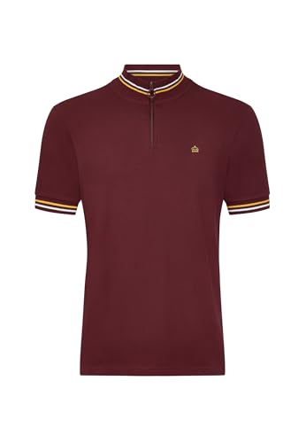 Merc Herren Colliford Poloshirt, Burgunderrot, M