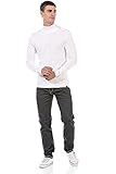 Cipo & Baxx Herren Rollkragenpullover Pullover Strickpullover Muster CP241 Weiß XL