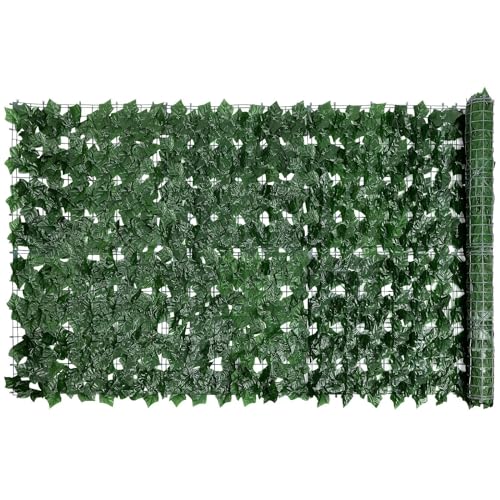 AMEEDA Balkon Sichtschutz 1 x 3 Meter künstliche Weinblätter, Hecke, grüne Blätter, Zaunpaneele, künstlicher Zaun for Zuhause, Outdoor, Garten, Balkon, Dekoration(Style 3)