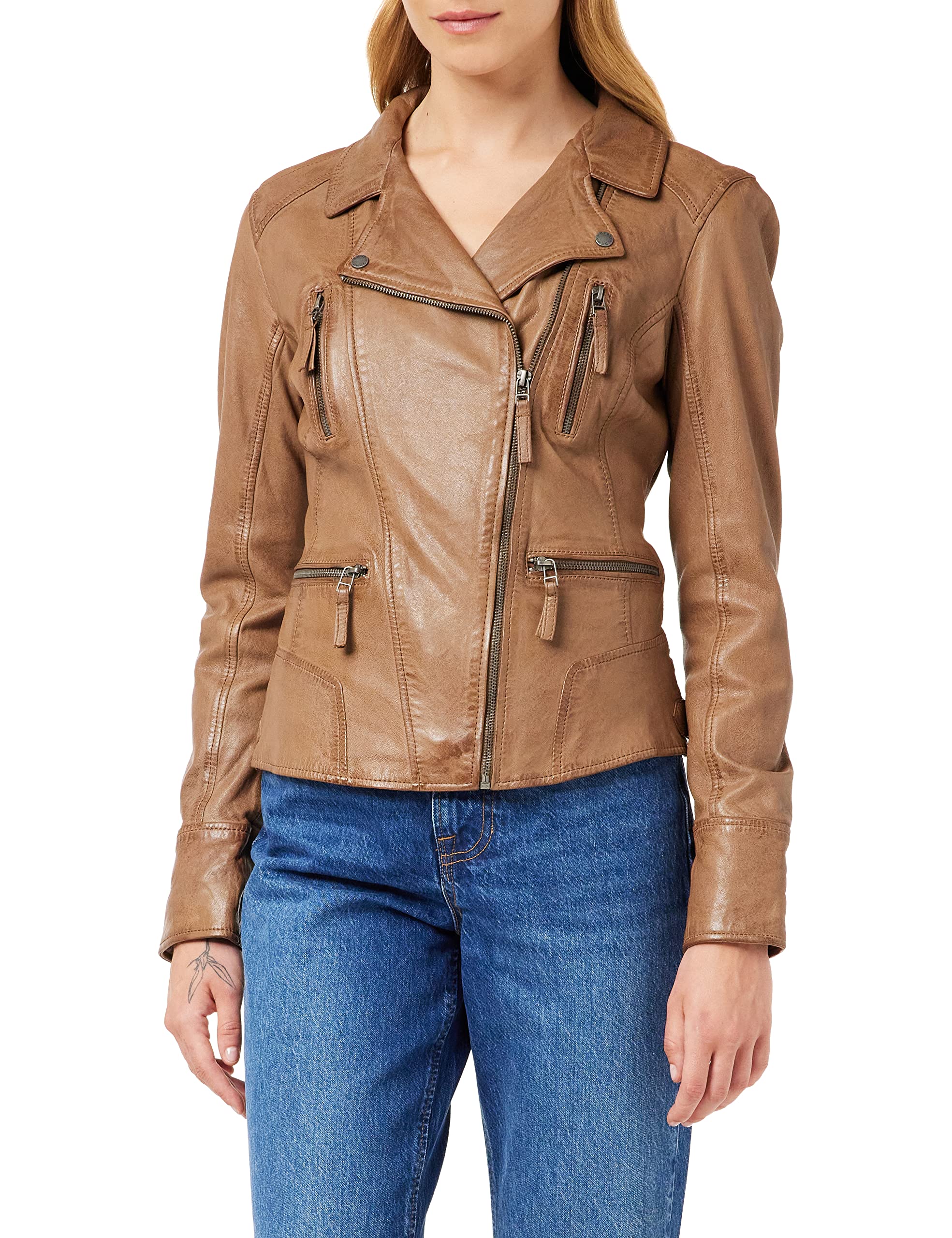 Oakwood Damen 60861 Jacke, Braun (Cognac), Herstellergröße: XL