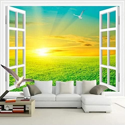 XLMING Sonnenaufgangslandschaft Naturlandschaft 3D Tapete Home Dekoration Wohnzimmer Sofa Schlafzimmer Tv Hintergrund Wand-150cm×105cm