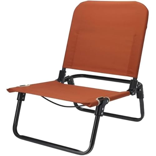 RBS24 Campingstuhl klappbar Outdoor tragbar Flexibler Sitzkomfort für Strand, Garten Festival Camping LxBxH: 60x47x66 cm Terra