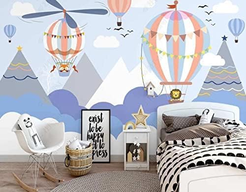 XLMING Handbemaltes Heißluftballon-Tal Küche Esszimmer Arbeitszimmer Wohnzimmer TV Hintergrund Wand 3D Tapete-150cm×105cm