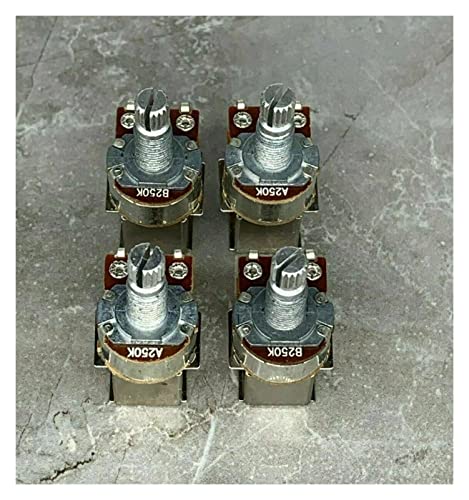 ZENGXUE Push-Pull Guitar Bass Potentiometer 2 A250K & 2 B250K Für E-Gitarre. Humbucker Tonabnehmer Set