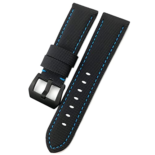 IOTUP 24 mm Nylon Canvas Uhrenarmband für Panerai Uhrenarmband pam01661/00441/1312/111 Armband Zubehör, 24 mm, Achat