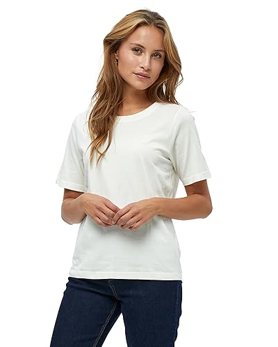 Peppercorn Deborah GOTS Logo T-Shirt | Tshirt Damen In White | Frühling Bluse Damen | Größe Xs