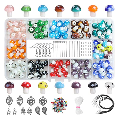 Pilzperle Handgefertigte Lampwork Perlen Gemischte Charm Spacer Lose Perlen Schmuck