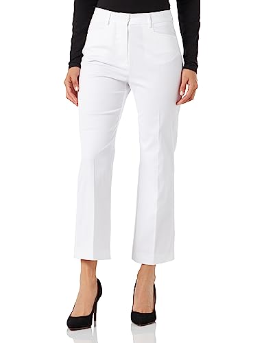 Love Moschino Women's midi-Flare Trousers Casual Pants, Optical White, 44