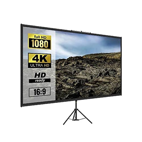 60 70 80 90 100 110 Zoll Stativ-Projektorleinwand mit Ständer 16:9 4K HD Tragbares Heimkino for Indoor-Outdoor-Projektion - Projektorleinwand(60 inch)