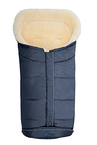 Altabebe MT2203LP-62 Winter Lammfellfußsack für Kinderwagen Nordkap Kollektion, 12-36, monate, marine