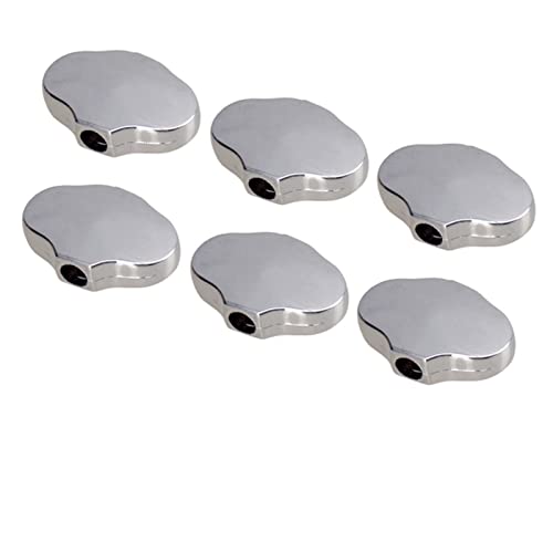 6 Stücke Zinklegierung Gitarre Tuning Peg Knobs Tasten Tuner Machine Köpfe Knöpfe Mit Schraubset Stimmwirbel Mechaniken (Color : Silver)