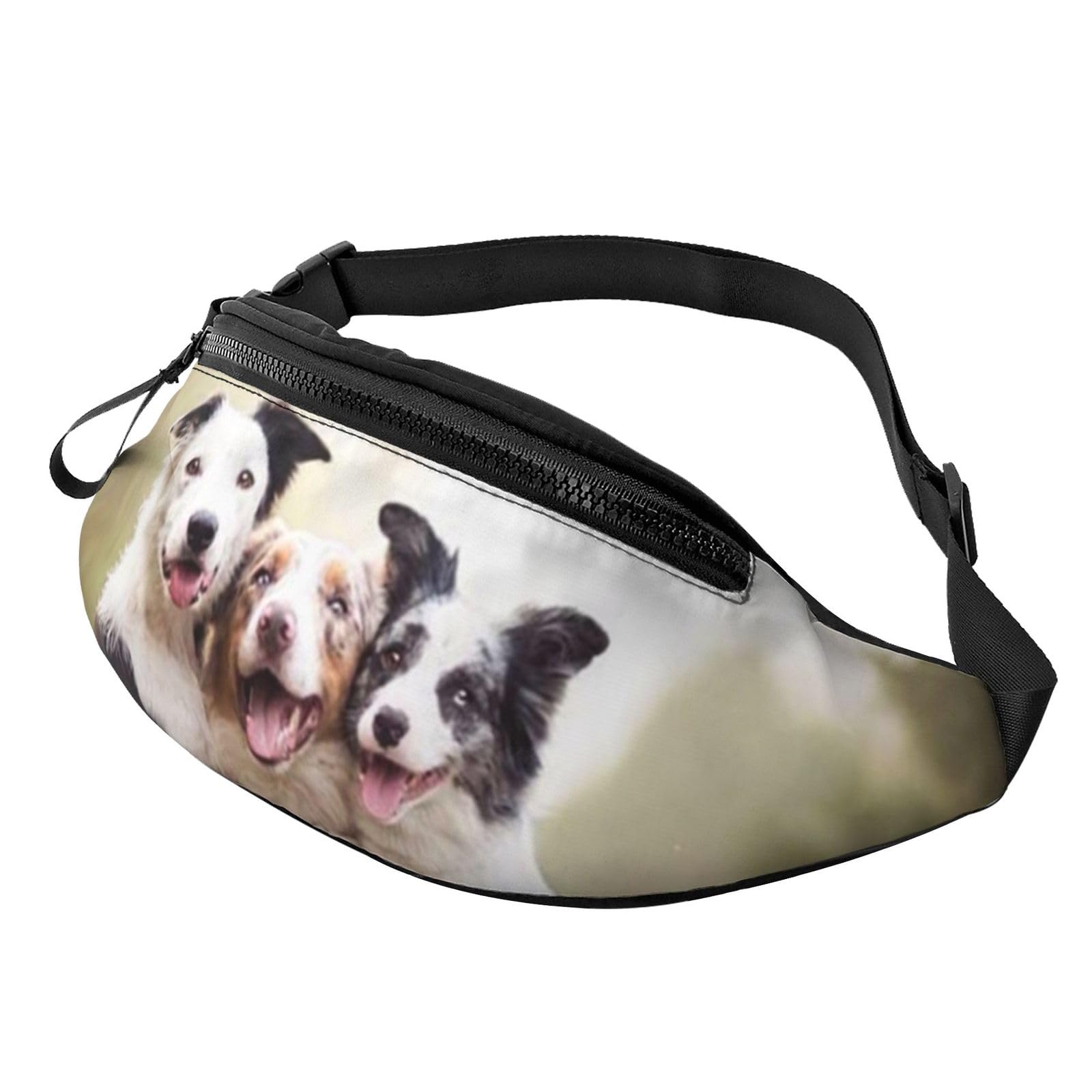 HSJFS Modische Hüfttasche mit Cartoon-Tierdruck, verstellbare Hüfttasche, lässige Brusttasche, Niedlicher Hund, Einheitsgröße