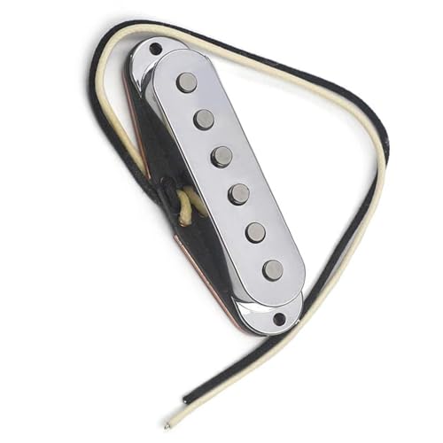 Silberne Gitarren-Single-Coil-Steg-Pickup-Faserspule, einfach zu verwendende Gitarren-Ersatzteile Single-Coil-Tonabnehmer