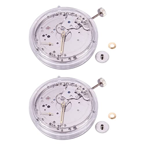 Yessetry 2X Manuelle mechanische Bewegung 6497 Kleine Trimmer 9 Uhr Kleine Sekunde Uhr Zubehör, silber